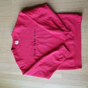 Red New York City Sweatshirt, S